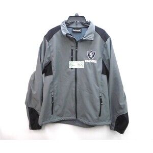 Dunbrooke Raiders Football Mens Large NFL Team Jacket Full Zip Logo Adj Wrists